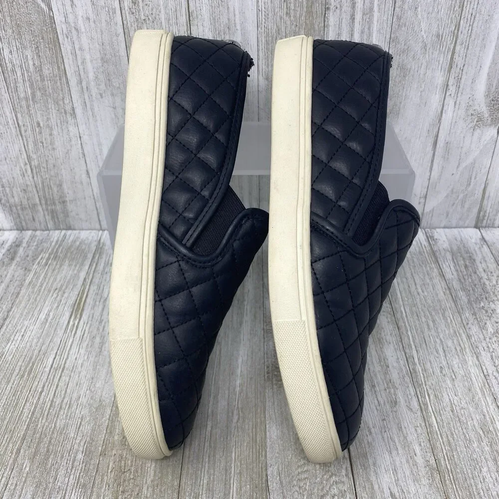 Steve Madden Ecentrcq Slip-On Comfort Shoes Women's Size 8.5M Black Quilted - Picture 7 of 9